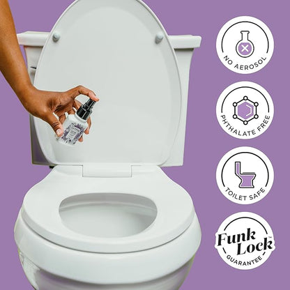 Poo-Pourri Before-You-Go Toilet Spray, Lavender Vanilla, 2 Fl Oz, Up to 100 Uses, Bathroom Odor Deodorizer with Essential Oils for Home or Work, Travel Essentials, TSA Approved Size