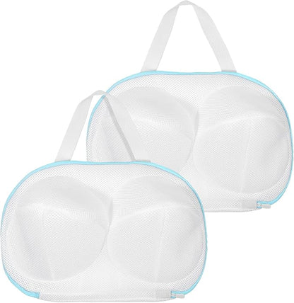 2 Pack Bra Washing Bags For Laundry Mesh Wash Bag For Delicates Zipper Large Bra Laundry Bags For Washing Machine Lingerie Bag For Washings Delicates Home College Dorm