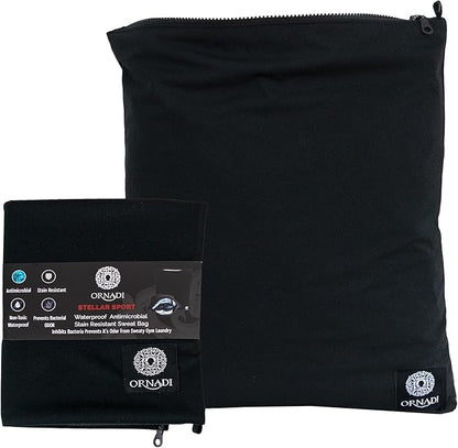Waterproof Sweaty Clothes Bag Antimicrobial Wet Dry Pouch Inhibits Bacteria & Smelly Odor from Dirty Sport Laundry & Swimsuits for Fresh Gym Bag & Travel Luggage 14.5 X 17 inch Eco Made In USA