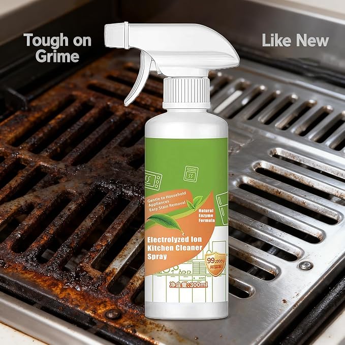 XIRUJNFD Natural Enzyme Formula to Household Appliances, Electrolyzed Ion Kitchen Cleaner Spray, Multi-Purpose Cleaner for Hold, Oven, Stove, Range Hood, Easy Cleaning Household Items (2)
