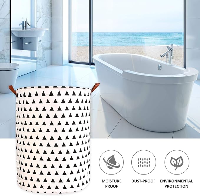 1PC Folding Laundry Basket Round Storage Bin Bag Large Hamper Collapsible Clothes Toy Basket Bucket Organizer Large Capacity