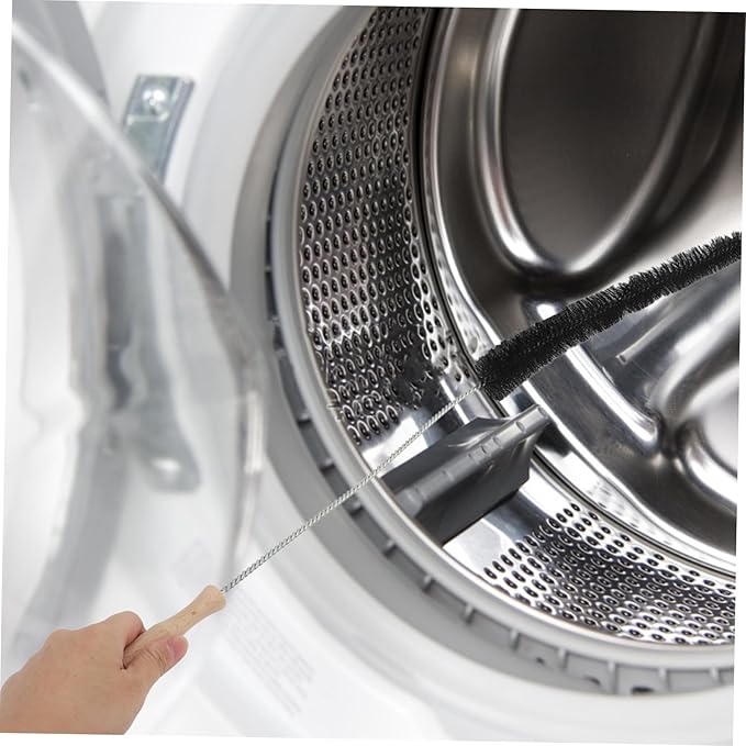 STOBAZA Long Handle Washing Machine Brush Soft Bristles for Deep Cleaning No Assembly Needed Fridge Dryer Vent