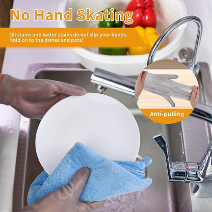WINWIN Multi-purpose Silicone Gloves - High Elasticity, Food Grade, Reusable Gloves for Household Cleaning, Catering, and Kitchen Use