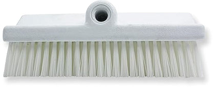 SPARTA 40423EC02 Plastic Floor Scrub Brush, Wall Brush, Equipment Brush With Nonabsorbent Bristles For Industrial Kitchens, Hospitals, Commercial Cleaning, 10 Inches, White
