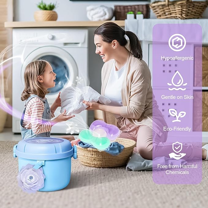80-Count Laundry Detergent Pods, 5-in-1 Powerful Clean, Stain Remover, Color Protector, Fabric Care, Deep Intensive Clean, HE Compatible