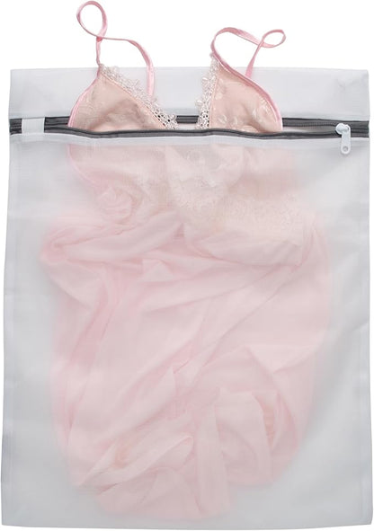 Laundry 360 Large Mesh Wash Bag | Laundry | Washing Machine | Zipper Closure | Prevents Pulling and Tearing | Clothes | Garments | Delicates | Socks | White