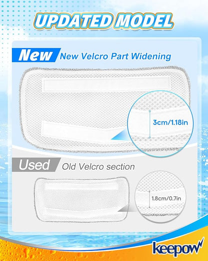 KEEPOW 5 Pack Steam Mop Replacement Pads Compatible with GorFanty Steam Mop Model GF-6610B/GF-6610, Washable and Reusable Microfiber Mop Replacement Pads Highly Absorbent for Multi-Surface
