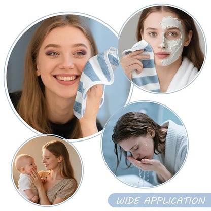 SINLAND Microfiber Facial Cloths Fast Drying Washcloth 8inch x 8inch Absorbent Face Wash Cloth Soft Makeup Remover Cloths