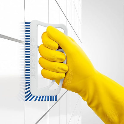 Fuginator Scrub Brush for Tile and Grout: Stiff Nylon Bristle Scrubbing Brush - Bathtub and Shower Scrubber for Floor Joints and Tile Seams - Cleaning Brushes and Supplies for Bathroom and Kitchen