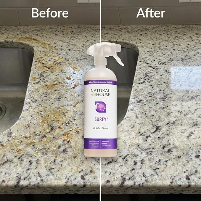 Natural House Surfy - Probiotic All-Purpose Cleaner Spray - Multi-Surface Formula - Plant-Based - Lavender Sage Scent - 32 oz
