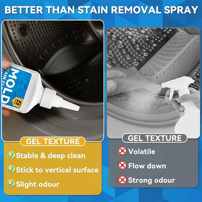 HomeMold Stain Remover Gel, Effective Washing Machine Cleaner for Front Load Washer, All-Purpose Cleaning Gel for Penetrating for Bathroom, Shower and Bathtub Tile Grout (5 Floz) (5.0 Fl Oz)