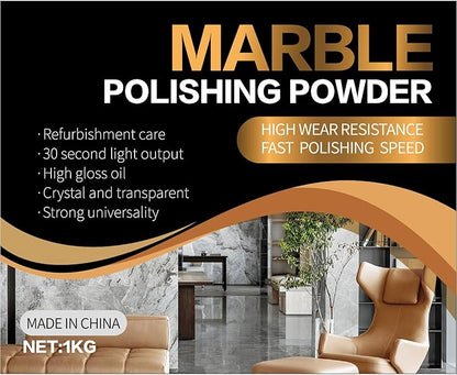 Marble Polishing Powder – for Granite, Marble & Stone Surfaces，Helps Restore Shine and Improve Surface Gloss – For Countertops, Floors & Walls – 2.2 LB(1 Piece)