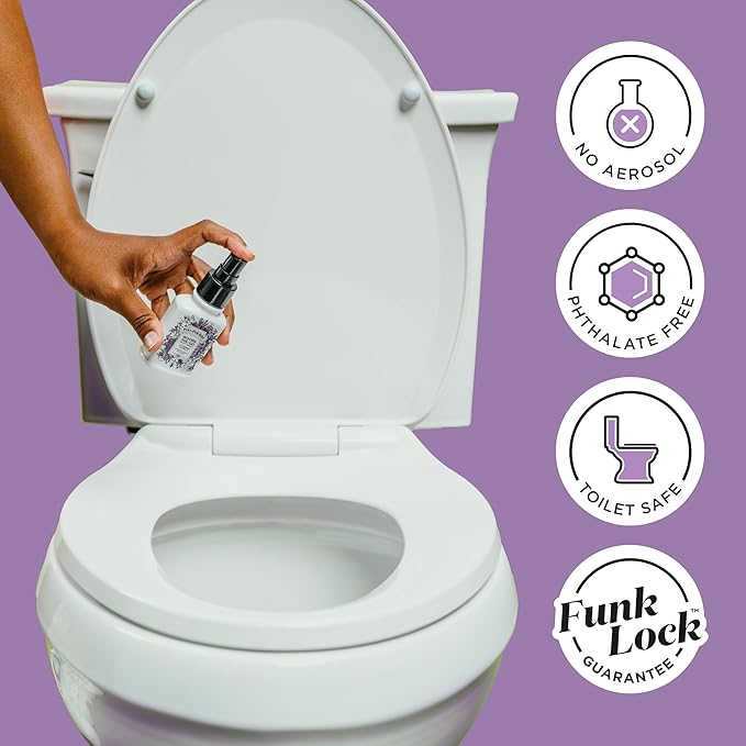 Poo-Pourri Before-You-Go Toilet Spray, Lavender Vanilla, 4 Fl Oz, Up to 200 Uses, Bathroom Odor Deodorizer, Plant-Based with Essential Oils, for Home or Work, Lavender, Vanilla and Citrus Scent