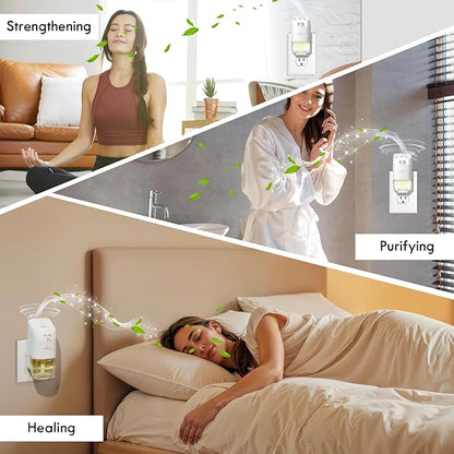 Plug In Refills Air Freshener, Confidence, Freedom, Love, Passion, Reflection, for Home and Bathroom 5.28 Fl Oz, 8 Count, Compatible with Air Wick & Glade, Not Include Glade Plus