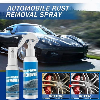 Multi-functional Quick-Acting Rust Removal Spray, Iron Powder Remover with Fast Penetration Formula, Safe for Car Paint, Wheels and Rims, Removes Rust, Iron Fallout and Oxidation (1pc)