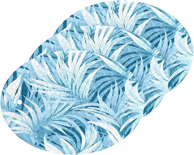 Blue Leaves Kitchen Scrub Sponges, Pop-up Kitchen Cleaning Sponges Reusable Dish Washing Sponges for Bathroom Household Cleaning 3 Pack - Non Scratch Scrubber