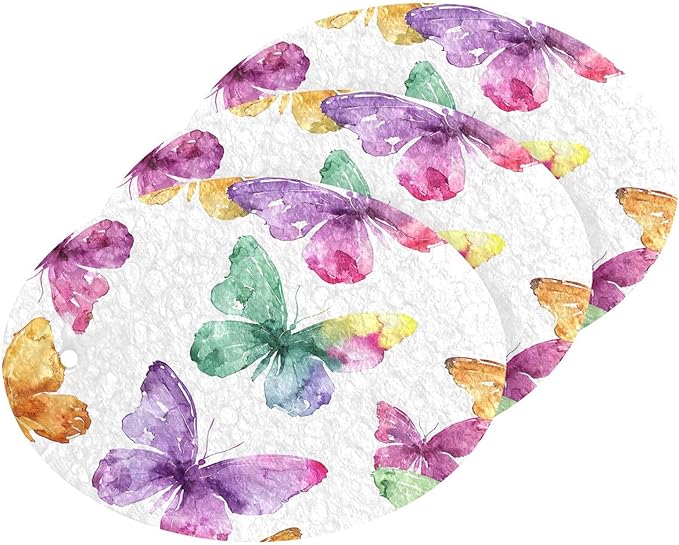Butterfly Kitchen Scrub Sponges, Pop-up Kitchen Cleaning Sponges Reusable Dish Washing Sponges for Bathroom Household Cleaning 3 Pack - Non Scratch Scrubber
