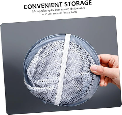 Unomor 2pcs Wall Mounted Folding Laundry Baskets Breathable Storage Organizer for Clothes and Toys Space-saving Sundries Basket for Home Use