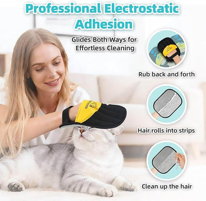 Pet Hair Removal Glove for Dogs & Cats,Resuable Five-Finger Magic Brush,2026 Newly Upgraded Electrostatic Pet Hair Remover Gloves,Pet Hair Remover Tool for Clothes, Bed,Couch, Carpet