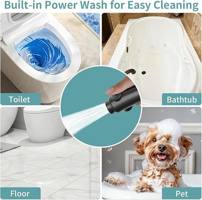 Bathtub Faucet with Handheld Sprayer, Shower Attachment for Tub Faucet, All Metal Bath Tub Spout with Shower Diverter, High Pressure 3+1 Settings Hand Held Showerhand (Matte Black)