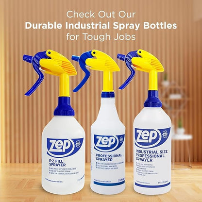 Zep Professional Sprayer Bottle – Fine Mist up to a 30-Foot Stream - (Case of 6) 32 oz.-Versatile Adjustable Nozzle Spray Bottles with a Fine Mist or Powerful Spray, Refillable for Diluted Concentrate