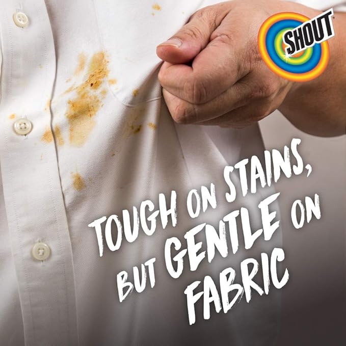 Shout Advanced Stain Remover, Foaming | Grease and Oil | 18 oz | Pack of 2