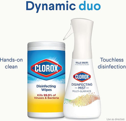 Clorox Disinfecting Mist Refill, Multi-Surface Disinfectant, Household Essentials, Lemongrass Mandarin, 16 Fluid Ounces