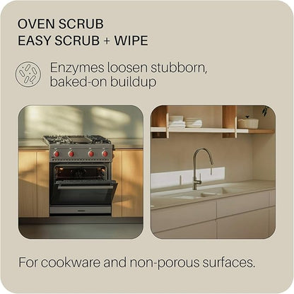 Everneat Oven Cleaning Kit: Natural Oven Cleaner and Kitchen Cleaner | Heavy Duty | Grill, Cooktop & Rack | Fume-free & Safe to Clean All Ovens (Purify) | Non-toxic | Refillable Plastic Jar & Bottle