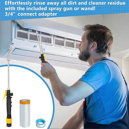 Aufind 7 PCS Different Air Conditioner Fin Cleaner kit, Brush Condenser Ac Coil Cleaner Air Refrigerator Fin Cleaner Evaporator Radiator Repair Clean Tool (Yellow)