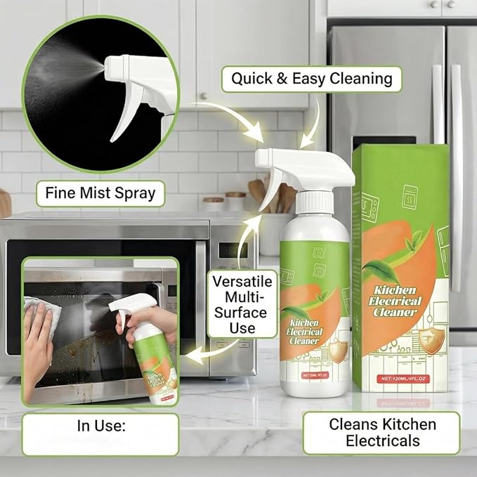 Electrolyzed Ion Kitchen Cleaner Spray, Electrolyzed Ion Kitchen Spray, Multipurpose Home & Kitchens Cleaner Sprays, for Oven, Stove, Range Hood, Easy Cleaning Household Items (1PC)