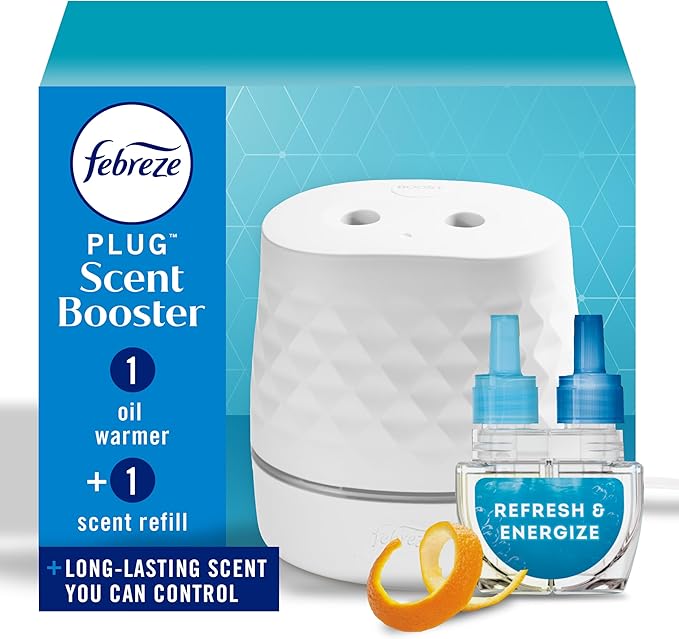 Starter Kit, Oil Diffuser, Air Freshener Plug in, Continuous Scent Device + 1 Refresh & Energize Refill
