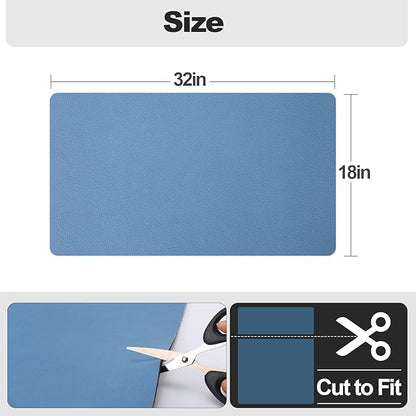 Ecotrim - Dish Drying Mat for Kitchen Counter | Coffee Bar Mat for Countertops | Heat Resistant Drainer Mat with Non-slip Rubber Backed | Hide Stain Kitchen Absorbent Draining Mat | Blue 18"x32"