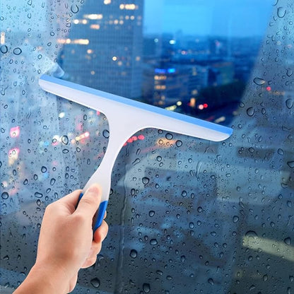 Shower Squeegee for Glass Doors, Sticking Hook, Cleaner for Bathroom, Multi-Purpose Rubber Squeegee for Shower, Glass Window Wiper, Car Windshield, Mirror, Kitchen Sink,7.5,inch, 3 Color (Set of3)