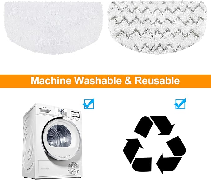 4 PACK Steam Mop Replacement Pads Compatible with Bissell Powerfresh Steam Mop 1940 1806 1544 2075 2685A 2181 2814 Series, Model 1940A 1940W 19405 2075A 2685A 5938, Microfiber Washable, Reusable