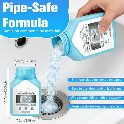 Drain Clog Remover Powerful, Sink Drain Hair Clog Remover Cleaner, Strong DrainCleaner for Kitchen, Shower Pipes and Drains