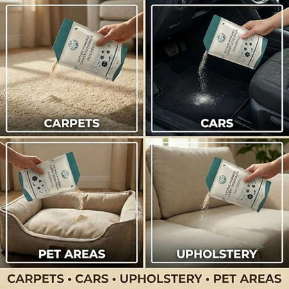 Enzyme-Powered Carpet Deodorizer (Powder) - Patchouli | Natural Pet Odor Eliminator | Bio-Enzymatic Formula, Premium Performance, Eco Friendly | 16 oz
