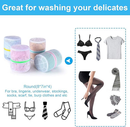 GOGOODA Mesh Laundry Bags, Delicates Washing Bags for Sweater Blouse Hosiery Bras Premium Wash Bags for Travel Storage Organization (4 Set)