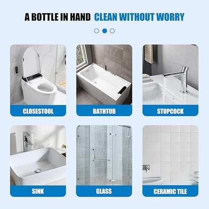 DIMOT Bathroom Descaler Foam Cleaner -Foam Cleaner Spray, 2025 New Multipurpose Bathroom Descaler Spray, Bathtub, No-Rinse Formula，Includes A Cleaning Cloth And A Cleaning Sponge