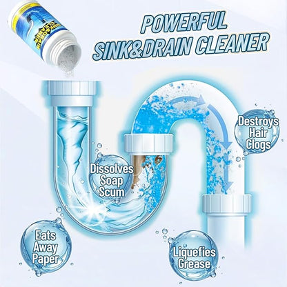Drain Cleaner Shower Sink Cleaner New - Powerful Pipeline Dredging Agent, Kitchen Unblocker, Sink and Drain Cleaner for Kitchen Toilet（6PCS）