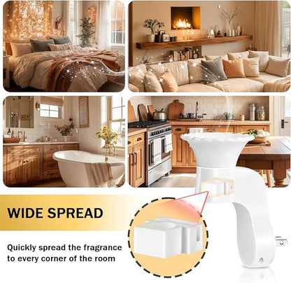SCENTORINI Wall Fragrance Plug in, 4 Pack Rotatable WallFlower Plug in Compatible with Bath and Body Works WallFlower Fragrance Refills, ETL Certified, Fragrance Diffuser Plug for Home, Room, Office