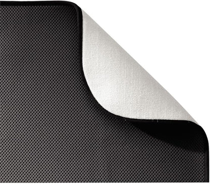 iDesign iDry Fabric Mini Kitchen Countertop Absorbent Dish Drying Mat , 18" x 9" - Black