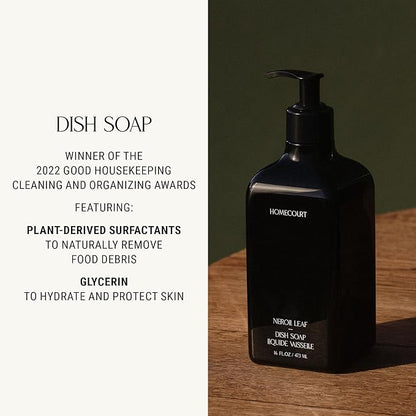 Homecourt Steeped Rose Dish Soap, Dishwashing Liquid with Clean Ingredients, Non-Toxic Dish Soap Liquid, Safe for People and Pets - 16 oz, 2.0