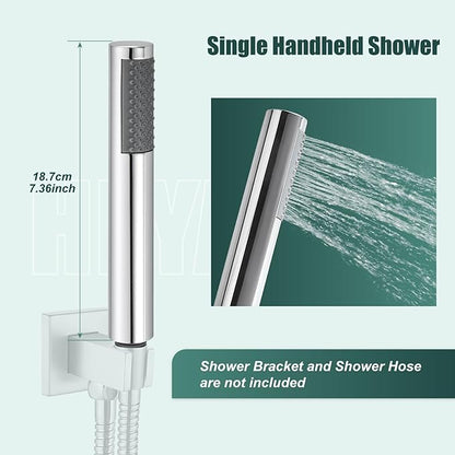 Heyalan Hand Held Shower Wand, High Pressure Handheld Head with Strong Flow, Luxury Spray for Bathroom,Single Function,Polished Chrome
