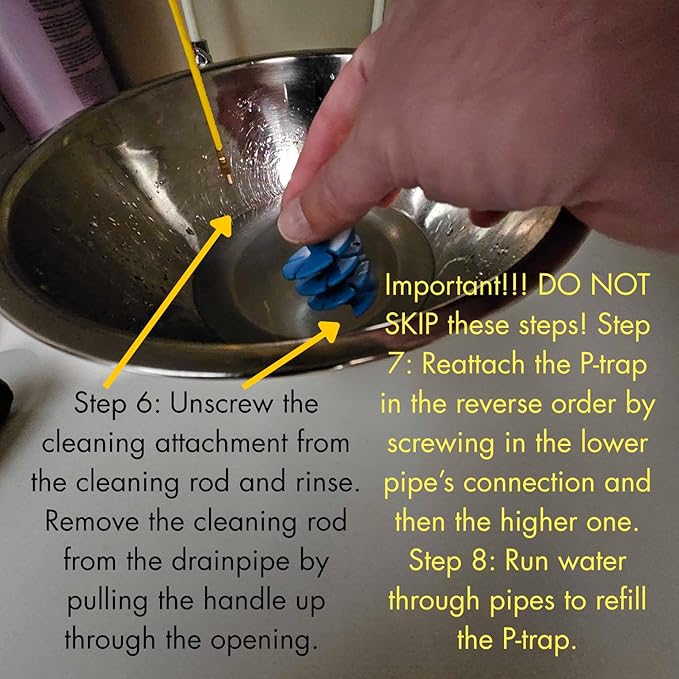 Drain Cleaining Tool for Sinks - Sink Drain Cleaner Helps Clear Clogs, Hair, Buildup, Sludge, Gunk - Better, Safer, Cleaner Unclogger than Chemicals, Liquids, Bladders, Barbed Tools, and Snakes