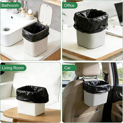 100 Counts 2.6 Gallon Trash Bag Drawstring Small Trash Bags, Thick Pre-separated Garbage Bags, Trash Bin Liners, Suitable for bathroom, kitchen, bedroom, office (Black)