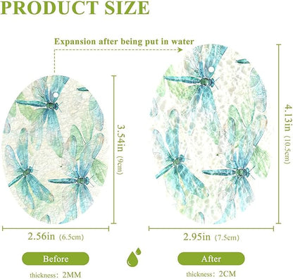 Dragonfly Kitchen Scrub Sponges, Pop-up Kitchen Cleaning Sponges Reusable Dish Washing Sponges for Bathroom Household Cleaning 3 Pack - Non Scratch Scrubber
