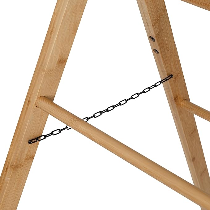 Honey Can Do Bamboo Clothes Drying Ladder Rack DRY-09387 Natural