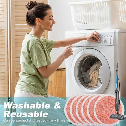 Sgizoku 3897A Steam Mop Pads for Bissell SpinWave SmartSteam Scrubbing Steam Mop - Replacement Rotating Mop Head Fit 3897A 3712 3712W, Model No 1641112-6 Pack