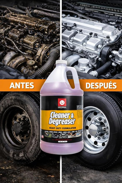 Heavy Duty Degreaser-Industrial Strength Cleaner for Kitchen, Oven, Grill & Engine-Remove Grease, Oil, Carbon & Grime-Ready to Use (Pack of 4 (1 Gallon Each)