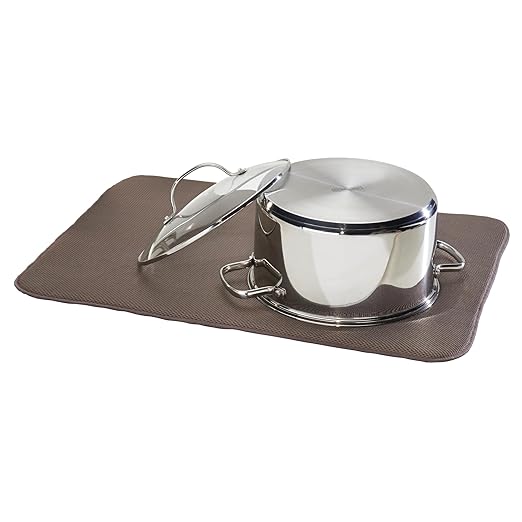 InterDesign iDry Kitchen Mat, 24 x 18 - Extra Large, Mocha/Ivory